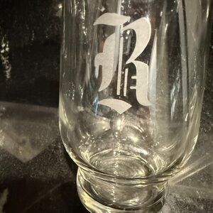 Monogrammed “R” initial vintage drinking glasses set